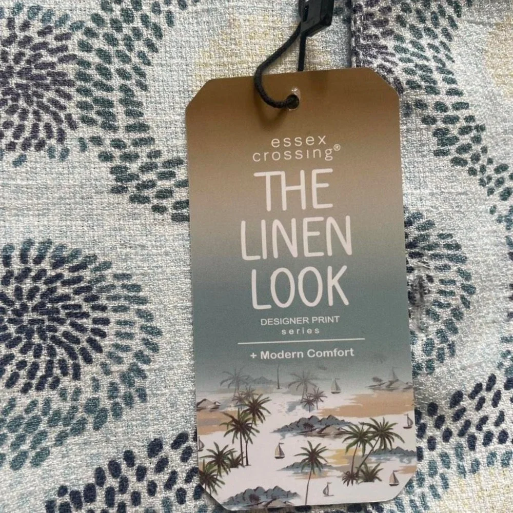 Print blue button up shirt size XL by The Linen Look